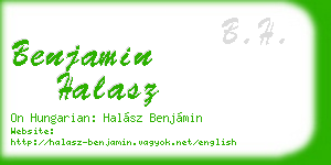 benjamin halasz business card