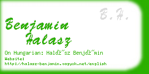 benjamin halasz business card